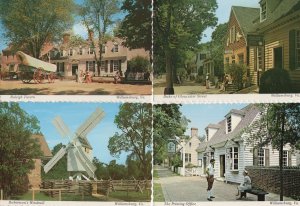 Williamsburg Windmill Raleigh Tavern Printing Office 4x USA Postcard s