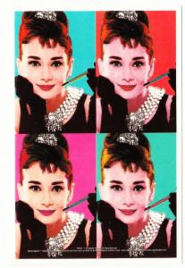 Audrey Hepburn in Breakfast at Tiffany's Movie Postcard Andy Warhol Style