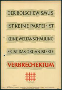 3rd Reich Germany Anti-Communist Bolshevism Goebbels Wochenspruche der NSD 82262