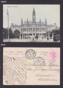 Vintage postcard, Austria Vienna, Rathaus