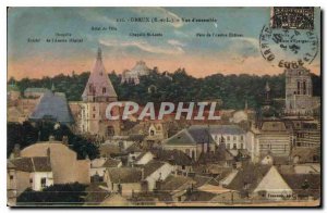 Old Postcard Dreux E and L Ensemble City Hotel View Chapel of St. Louis