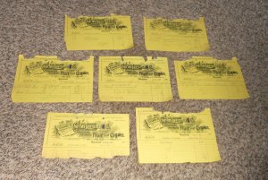 Lot Of 7 Charles Lawrence CO Fruits Cigars Boston Ma Letterhead Receipts (L4)