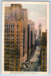 Toronto Canada Postcard Bay Street Looking North Exterior Building 1933 Vintage