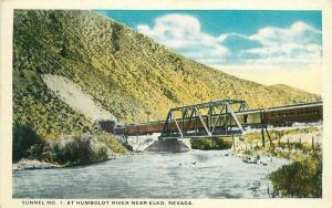 Elko Nevada Tunnel 1 Humboldt River Postcard 696