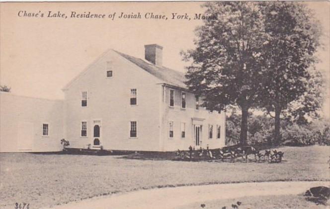 Maine York Chase's Lake Residence Of Josiah Chase