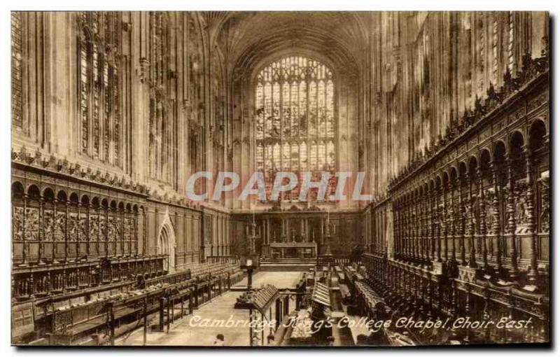 Postcard Old Cambridge King & # 39s East College Chapel Choir