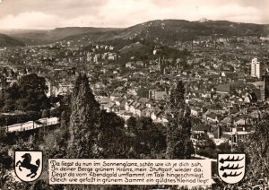 Vintage Postcard Stuttgart Blick Zum Birkenkopf Highest Mountain Germany