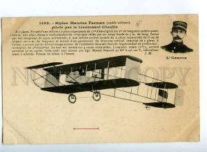 205455 FRANCE AVIATION Farman airplane pilot CHEUTIN #1463