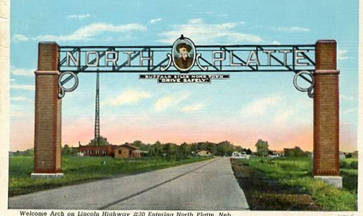 NE - North Platte, Welcome Arch Over The Lincoln Highway