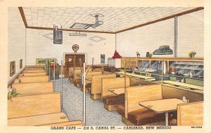 Carlsbad New Mexico Grand Cafe Dining Room Jukebox Postcard AA63468