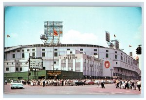 Vitage Tiger Stadium Detroit Trumball Street Bassball Game Day Postcard P141