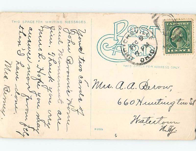 Divided-Back CHURCH SCENE Steubenville Ohio OH G4341