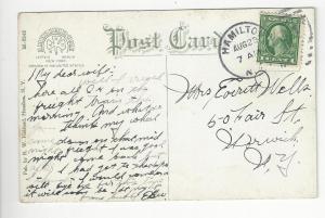 Posted Circa 1912 USA Postcard - Lake Moraine, Hamilton, NY -Read Rev (AT117)