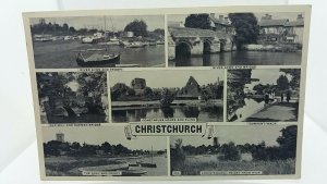 Vintage Postcard Christchurch Multiview Postcard 1957 Posted
