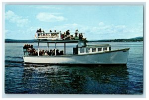 c1960s US Mail Boat Long Lake Maine ME Vintage Unposted Postcard
