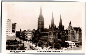 Rose Series P 10469 St Paul's Cathedral Melbourne Victoria Vintage Postcard N20