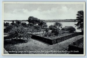 Morrisburg Ontario Canada Postcard View Overlooking Cottage From Allison's Farm