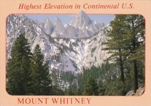 California Mount Whitney Highest Elevation In Continental United States