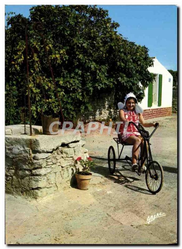 CPM Ile D & # 39Oleron The tricycle big Velo Cycle mother