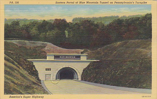 Eastern Portal Of Blue Mountain Tunnel On Pennsylvania Turnpike Curteich