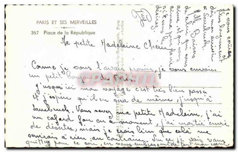 Old Postcard Paris And Its Wonders Place de la Republique