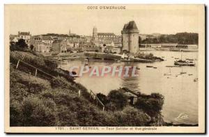 Old Postcard Saint Servan Solidor Tower And Vue Generale