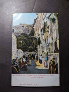 Mint Germany Religious Postcard Jerusalem Jews Wailing Place