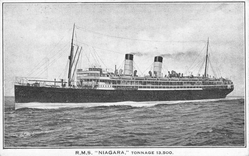 R.M.S. NIAGARA Ocean Liner Union Steam Ship Co Australia c1910s Vintage Postcard