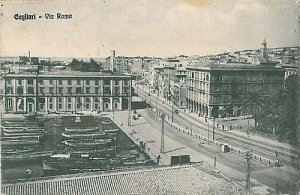 VINTAGE POSTCARD: CAGLIARI City: VIA ROMA-