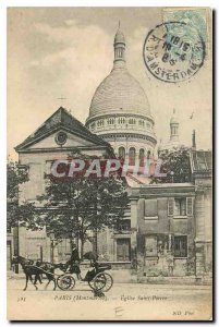 Old Postcard Montmartre Paris Eglise Saint Pierre