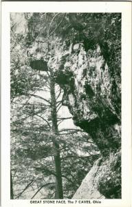 Great Stone Face, The 7 Caves Ohio Postcard N10