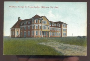 OKLAHOMA CITY OKLAHOMA COLLEGE FOR YOUNG LADIES VINTAGE POSTCARD 1910