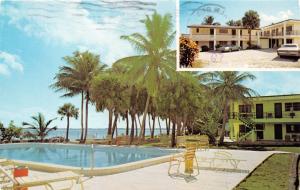 JENSEN BEACH FLORIDA~RIVERS EDGE APARTMENT MOTEL~INDIAN RIVER DRIVE POSTCARD