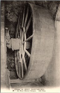 Postcard France Mont Saint-Michel Abbey La roue monte-charges wheel pulley