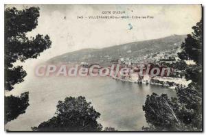 Postcard Old COTE DAZUR Villefranche sur Mer Between Pins