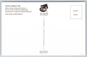 Seattle Washington~World's Fair~Memorial Stadium~Water Skiing~1962 Postcard