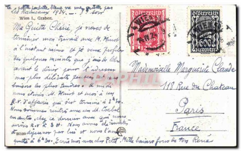 Old Postcard Wien I Graben