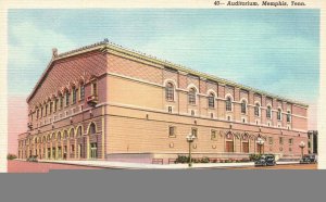 Vintage Postcard 1930's Auditorium Memphis Tennessee TN Bluff City News Pub.