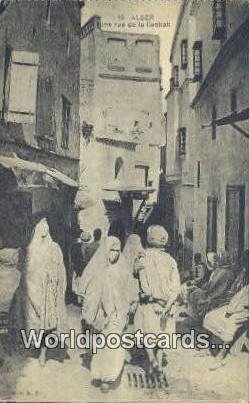 Une rue de la Casbah Alger Algeria, Africa, Unused 