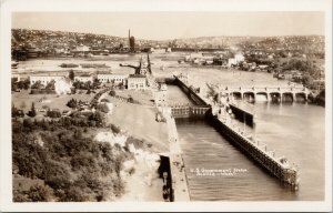 US Government Locks Seattle WA Washington Unused Real Photo Postcard F17