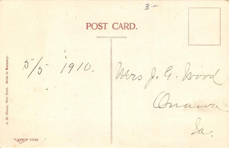 Sibley IA~Handcolored~Students @ High School~Open Belltower~Widow's Walk 1910