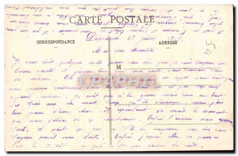 Old Postcard Militaria Great War 1914 Fenneviller The church after bombing