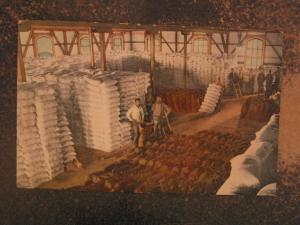 STOCKTON CA FLOUR MILL INTERIOR c1910 Postcard