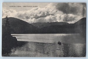 Vancouver Island Canada Postcard Alberni Canal View Boating c1910's Antique