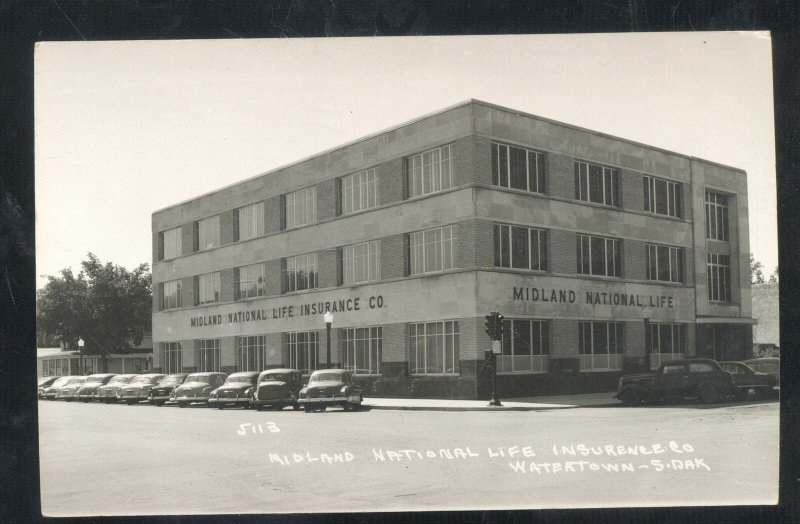 RPPC WATERTOWN SOUTH DAKOTA SD MIDLAND INSURANCE CO REAL PHOTO POSTCARD