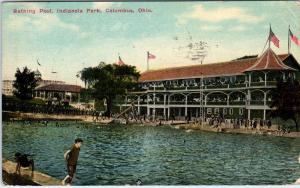 COLUMBUS, OH Ohio   Bathing POOL   INDIANOLA  PARK   1914      Postcard