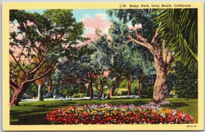 Bixby Park Long Beach California CA Flower Garden Landscape Trees Postcard