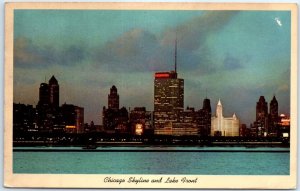 Postcard - Chicago Skyline and Lake Front - Chicago, Illinois