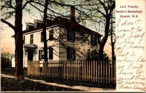 Postcard Lord Timothy Dexter's Homestead in Chester, New Hampshire