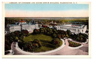 Library of Congress and House Office Building, Washington, DC Postcard